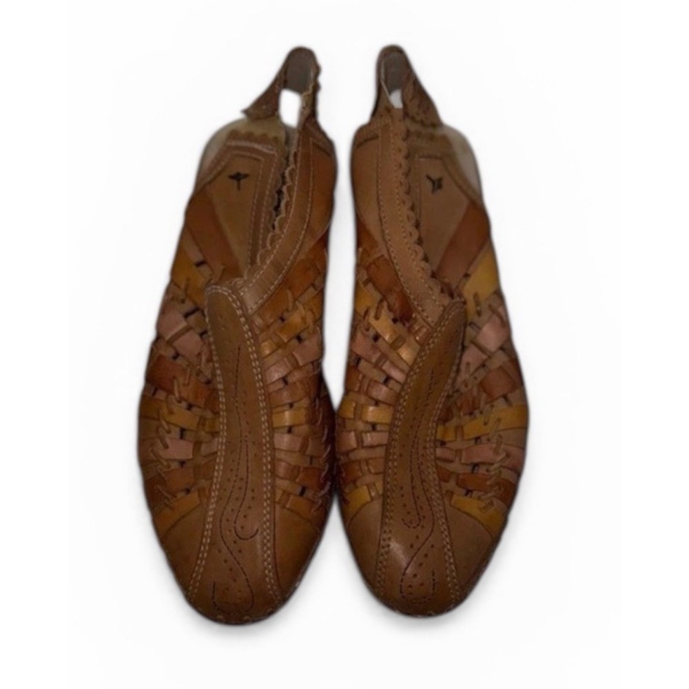 Pikolinos Woven Leather Huarache Flats Brown Comfort Slip On Shoes‎ Women 9 Boho